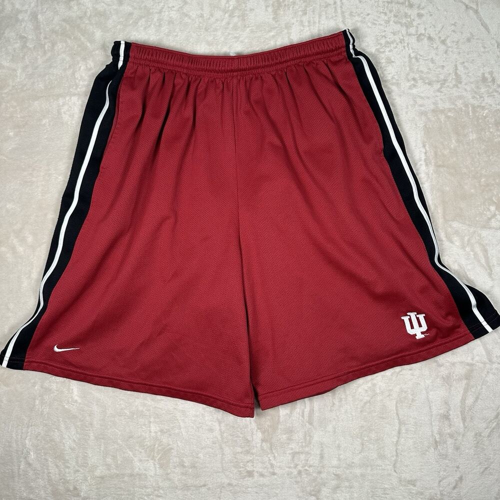 VTG Nike Team Indiana Hoosiers Basketball Shorts NCAA Red Men’s Size XL